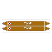 Značení potrubí, etanol,2 ks, 450 × 52 mm